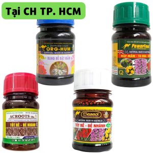 Combo bộ 4 kích rễ Seasol - Kích chồi Orghum - Dưỡng hoa Powerfeed - điều hòa sinh trưởng Acroot nhập khẩu từ Úc