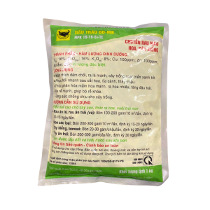 Phân bón đầu trâu NPK 16-16-8+TE chuyên cho rau màu, hoa cây kiểng